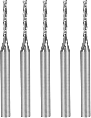 Sourcingmap 5 pièces 1/8 pouce tige 1,5 mm x 12 mm fraise