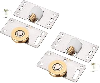 Making tech ensemble de roulettes pivotantes pour porte coulissante en nylon silencieuses, roues