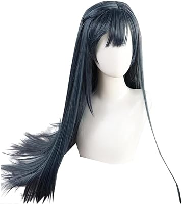 Osseoca yuki setsuna noir longue ligne droite cheveux synthétiques réalistes lolita japonais cosplay fête naturelle femme perruques avec frange. Diaytar : Acheter moins cher n'a jamais été aussi facile