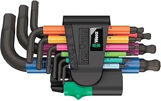 Jeu de clés multicolores hex plus 950/9, 2 clés en l, métriques, laser