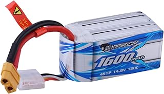 Batterie lipo sunbado 4s 14,8 v 1600 mah 130c avec prise xt60 pour