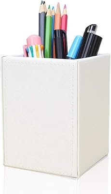 Porte-crayon carré en cuir pu king foam, organisateur de fournitures de bureau, boîte