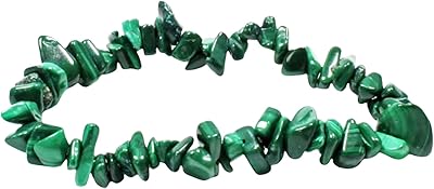 Rebuy bracelets malachite chips bracelet bijoux fantaisie pour hommes et femmes, couleur vert