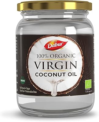 Huile de noix de coco vierge biologique pressée à froid dabur avec tous