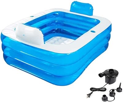 Baignoire gonflable double avec pompe à air électrique et oreiller de bain. Découvrez le shopping sans frontières avec Diaytar Sénégal