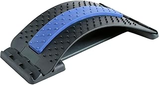 Correcteur de colonne lombaire labimus, disque lombaire, masseur de taille, stress, massage de proéminence, douleurs de taille et de dos, civière de colonne vertébrale à domicile et acupuncture (bleu et noir) nouvelle base avec trois livrets en langue. Diaytar : L'intelligence commerciale au service du client