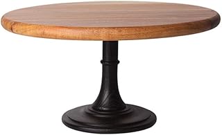 Support à gâteaux en bois, plateau rond en bois pour servir et présenter