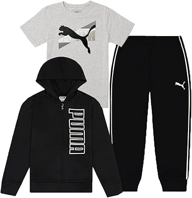 Ensemble 3 pièces t-shirt et pantalon de survêtement en polaire à capuche