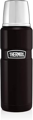 Flacon thermos king en acier inoxydable 190755, noir mat, 470 ml
