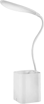 Lampe de bureau tactile multifonctionnelle, porte-stylo, légère et rechargeable, lumière blanche à intensité