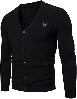 Zoikom vêtements pour hommes cardigan hommes gris pull vêtements broderie col en v