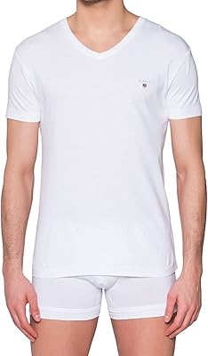 T-shirt coupe slim original à col en v pour homme 234104-277