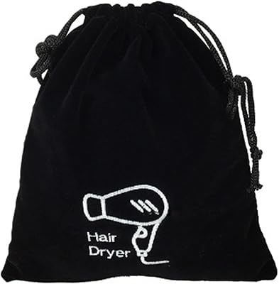 Sacs pour sèche-cheveux tune sac à cordon pour sèche-cheveux de rangement (noir)