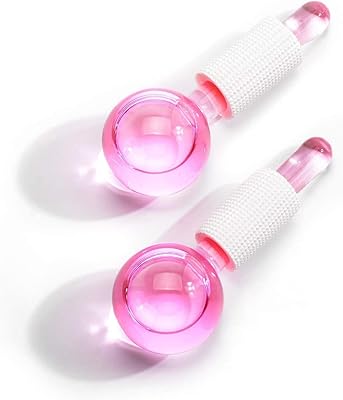 2 pièces massage du visage boule de glace rotative froid boules