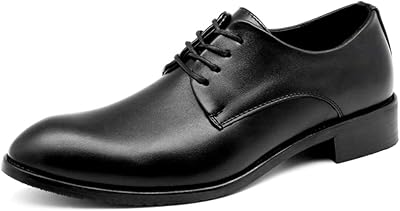 Dadijier chaussures oxford pour hommes en cuir à lacets chaussures formelles bout rond