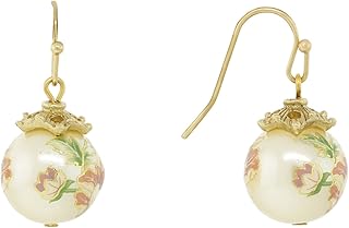 Boucles d'oreilles pendantes pour femme en or 14 carats de 1928, zinc, perle