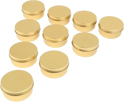 Guangming - paquet de 10 récipients ronds en aluminium pour baume à lèvres