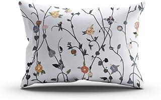 Housse de coussin décorative à motif mural rectangulaire bleu architectural