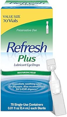 Gouttes oculaires lubrifiantes refresh plus, format économique, flacons de 18 ml