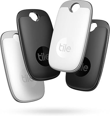 Tile pro (2022), paquet de 4. puissant traqueur bluetooth, localisateur de clés