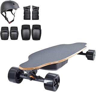 Skateboard électrique, longboard avec équipement de protection, vitesse maximale 40 km/h, télécommande bluetooth