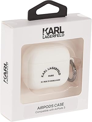 Étui de protection avec logo karl lagerfeld rsg pour apple airpods