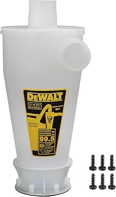 Séparateur de poussière dewalt, filtre à poudre à cycle haute performance, collecteur