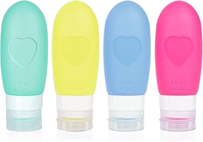 Récipients de voyage cosmétiques, ensemble de bouteilles de voyage en silicone, récipients