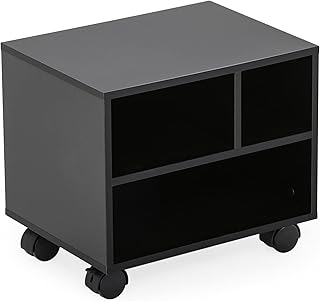 Support d'imprimante portable fitu ease avec rangement, mini table de travail rotative