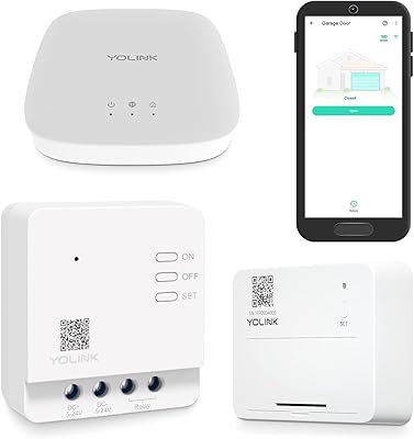 Kit de porte de garage intelligent avec hub yolink application de contrôle