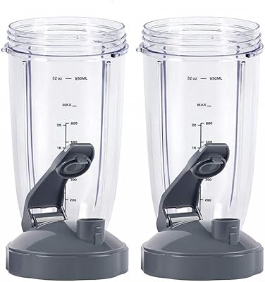 Tasses de mixeur nutribullet de 946 ml avec couvercle rabattable compatibles