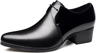 Chaussures formelles en cuir véritable pour hommes, chaussures d'affaires de luxe à talons
