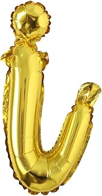 Ballon en aluminium avec lettres dorées de 18 pouces, petite lettre en aluminium