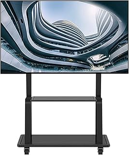 Meuble tv mobile wise4 sur roulettes pour écrans plats led lcd