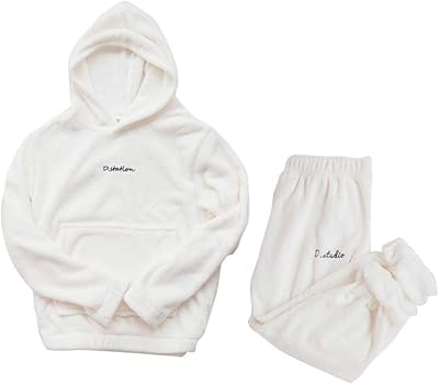 Ensemble de pyjama en flanelle chaude et épaisse d'hiver pour femmes, vêtements