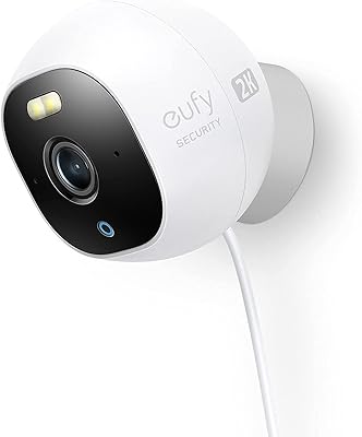 Caméra de sécurité extérieure tout-en-un eufy solo avec résolution 2k, lumière, vision nocturne