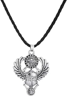 Cxwind collier pendentif scarabée ailé égyptien pour hommes et garçons, bijoux cadeaux réglables