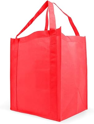 Sac d'épicerie réutilisable, sac à poignée renforcée, 33 cm x 38 cm x