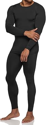 Un ensemble de sous-vêtements thermiques pour hommes, en microfibre douce et doublé d'un