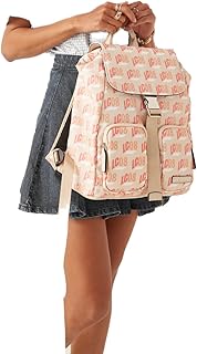 Sac à dos pour femme gtl-220428, logo all-over imprimé avec fermeture à boucle