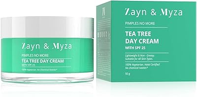 Crème de jour zayn & myza tea tree, avec fps 25, aide à