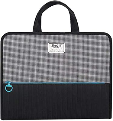 Sac de classement extensible bleu avec 13 poches, poignée portable pour accordéon format