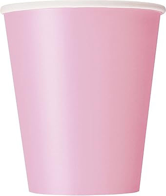 Ensemble de 14 gobelets en papier, joli rose