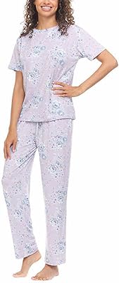 Ensemble pyjama deux pièces chemise et pantalon ultra doux à manches courtes