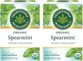 Thé biologique à la menthe verte de traditional medicinals 16 sachets