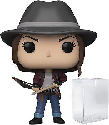 Figurine pop maggie rhee avec arc et flèche en vinyle de the walking