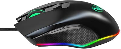 Souris de jeu filaire optique hsj a866 avec port usb, 6 400 dpi
