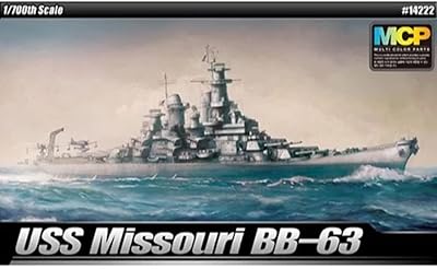 1:700 kit de modèle en plastique uss missouri academy bb-63