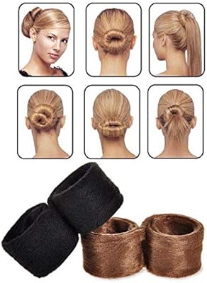 4 accessoires pour cheveux élégants soldottm avec tresses, queue de chignon et queue de cheval classique (2 pièces noires, 2 pièces marron). Achetez en toute sérénité sur Diaytar
