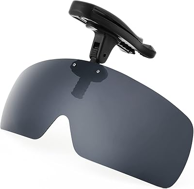 Lunettes de soleil polarisées noires à clipser, lunettes de soleil à clipser